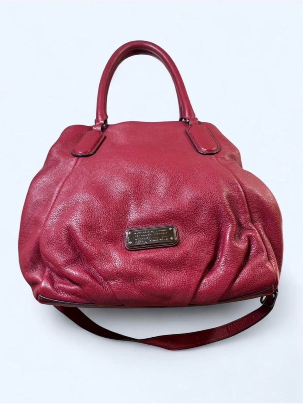 Marc Jacobs Berry Red Leather Crossbody Satchel